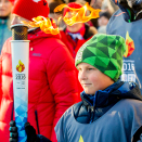 Prins Sverre Magnus med ilden til ungdoms-OL på Lillehammer. Foto: Vegard Wivestad Grøtt / NTB scanpix